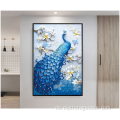 Pfau Kreuzstich Diamant dekorative Malerei 50 * 82